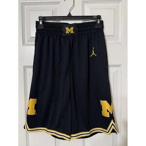 Jordan Dri-FIT Mens Small Michigan Wolverines College Navy Basketball Shorts NEW
